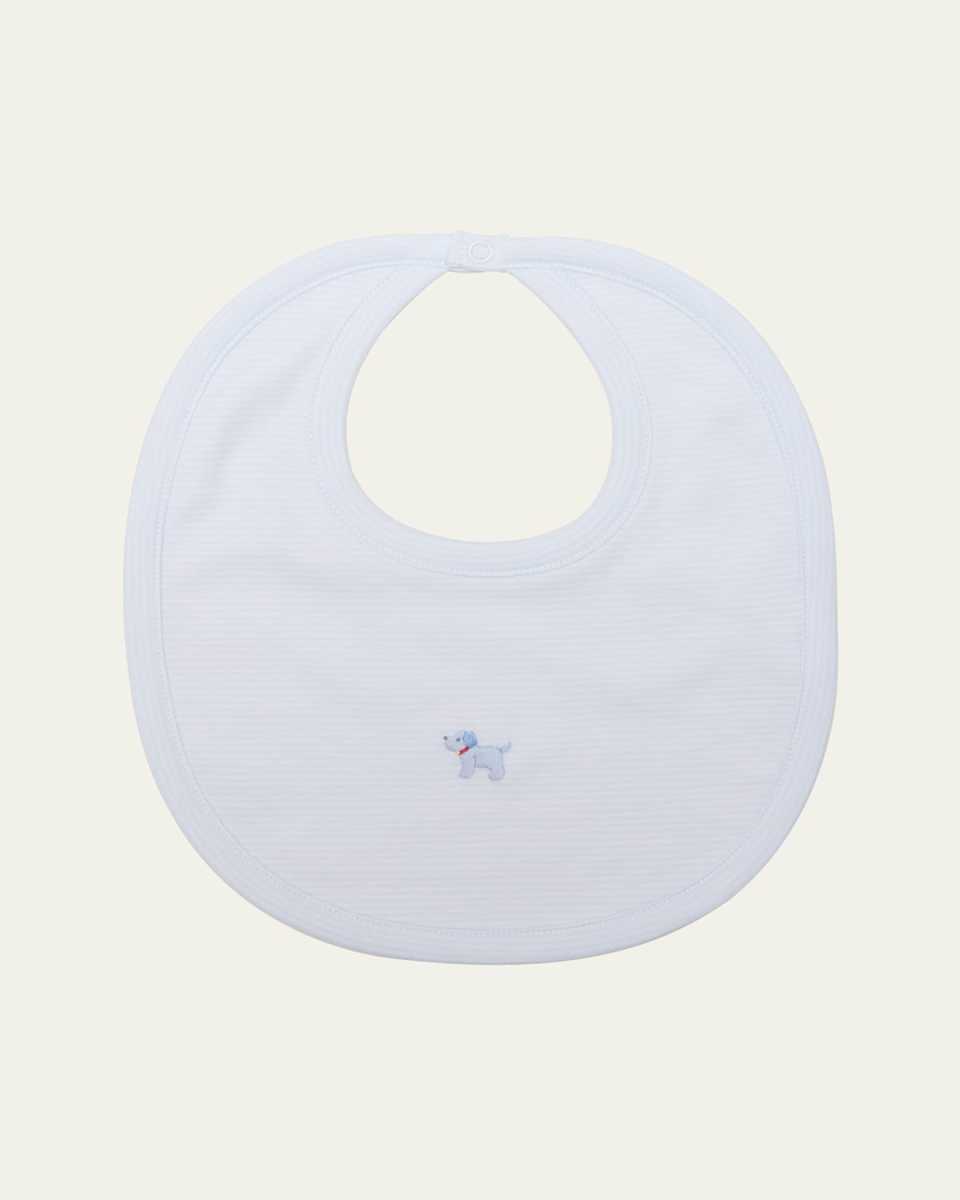 Girl's Premier Puppies Hand Embroidered Bib